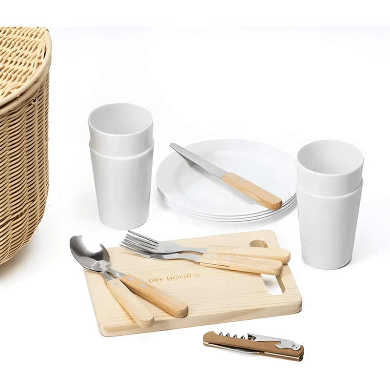 CANASTO PICNIC COUNTRYSIDE DRYHOOD SET 4 PERSONAS - 3