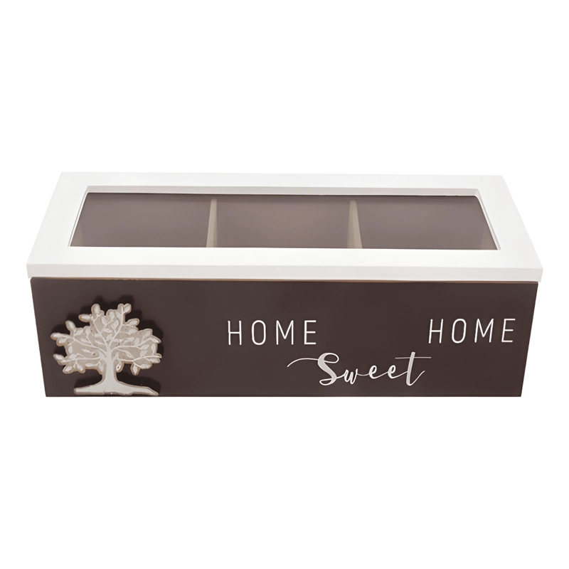 CAJA DE TE  HOME SWEET HOME ARBOL 23X7X9CM - 1