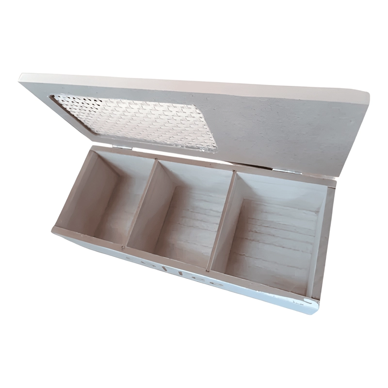 CAJA PARA TE  DE MADERA COFFE 3 ESPACIOS 7130-7 - 1