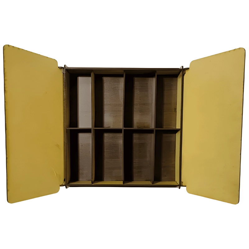 CAJA DE MADERA DE 8 DIVISIONES PARA TE  Y CAFE  CON TAPA - 1
