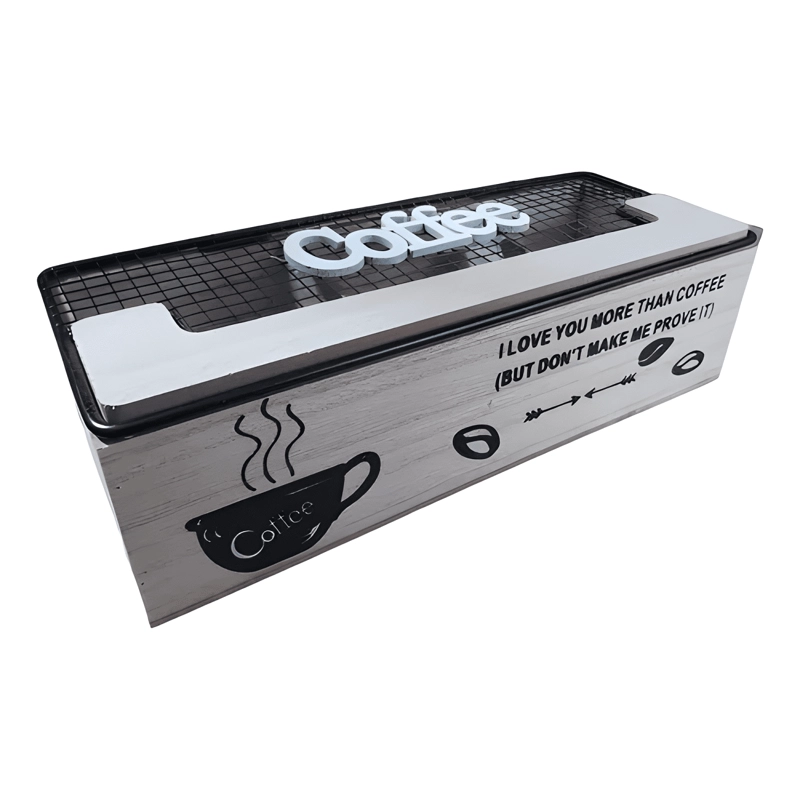 CAJA PARA TE  DE MADERA COFFE 3 ESPACIOS 7130-6 - 1