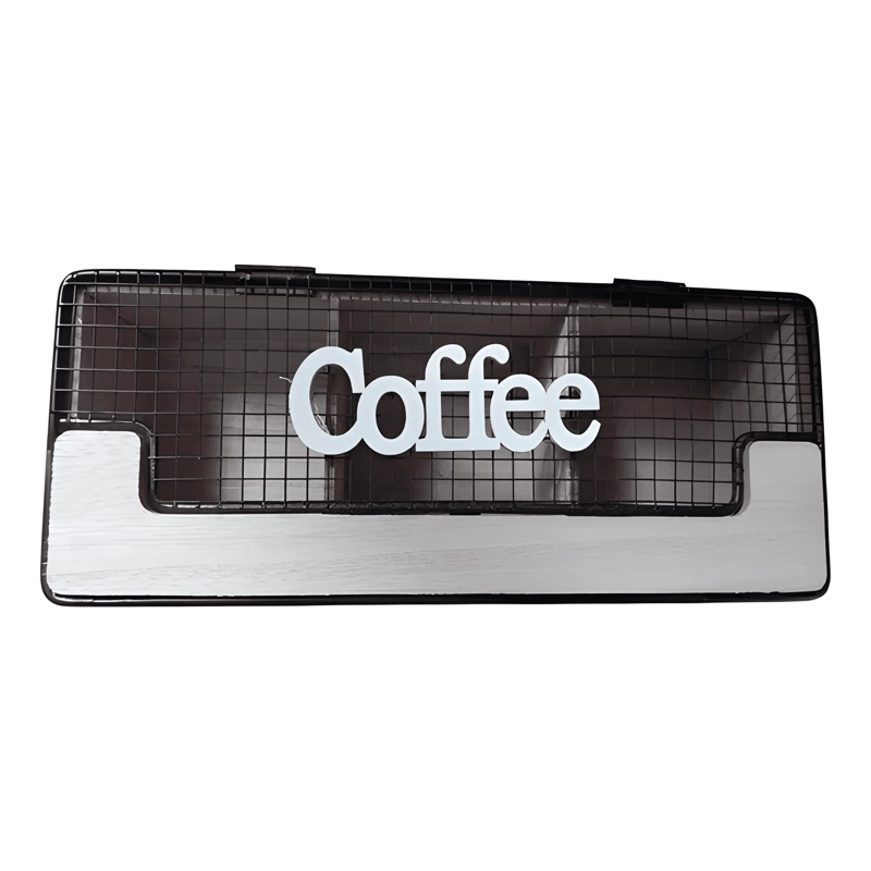 CAJA PARA TE  DE MADERA COFFE 3 ESPACIOS 7130-6 - 2