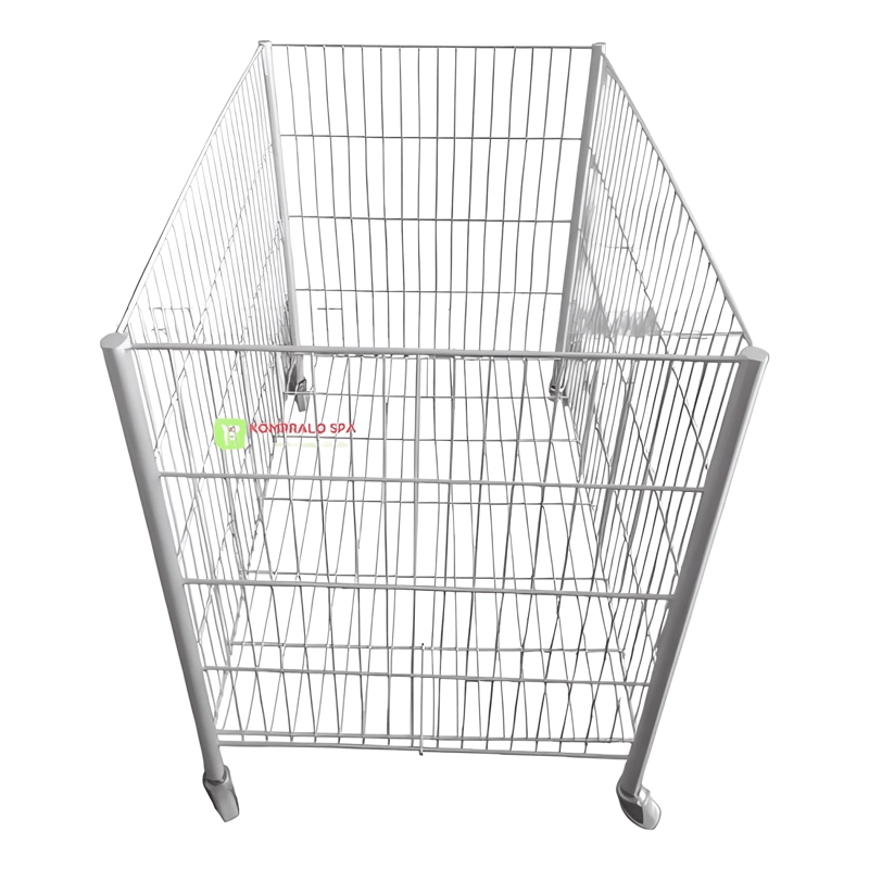 CANASTO CESTA CARRO CON RUEDA GRANDE 90CM BLANCO - 2