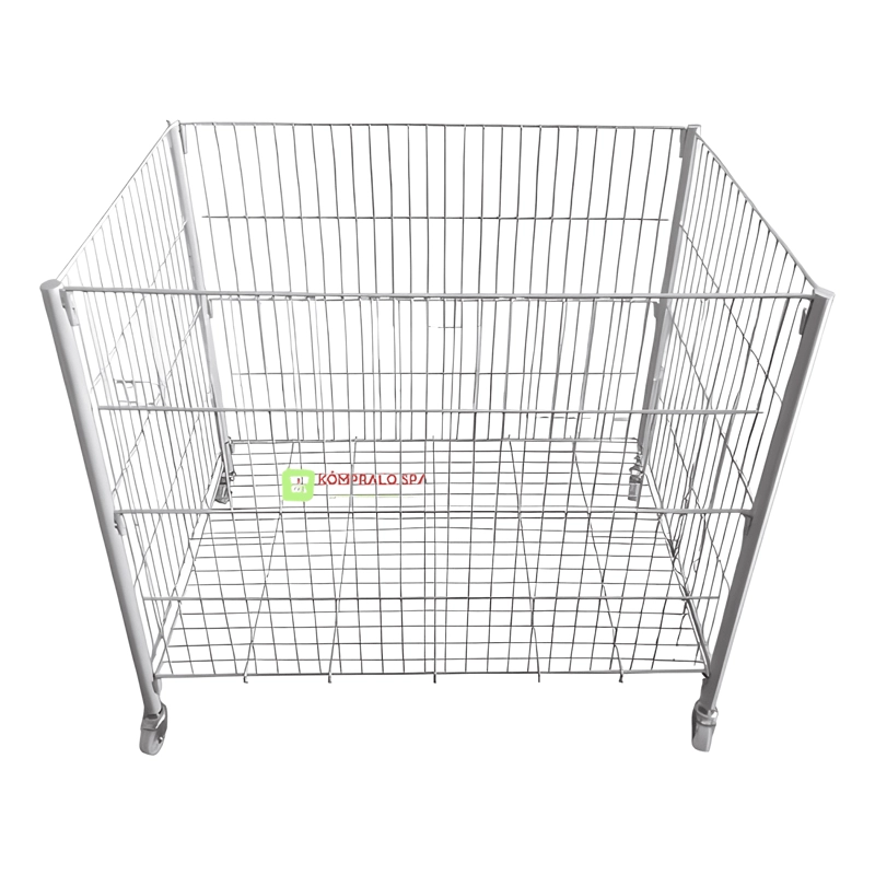 CANASTO CESTA CARRO CON RUEDA GRANDE 90CM BLANCO - 3