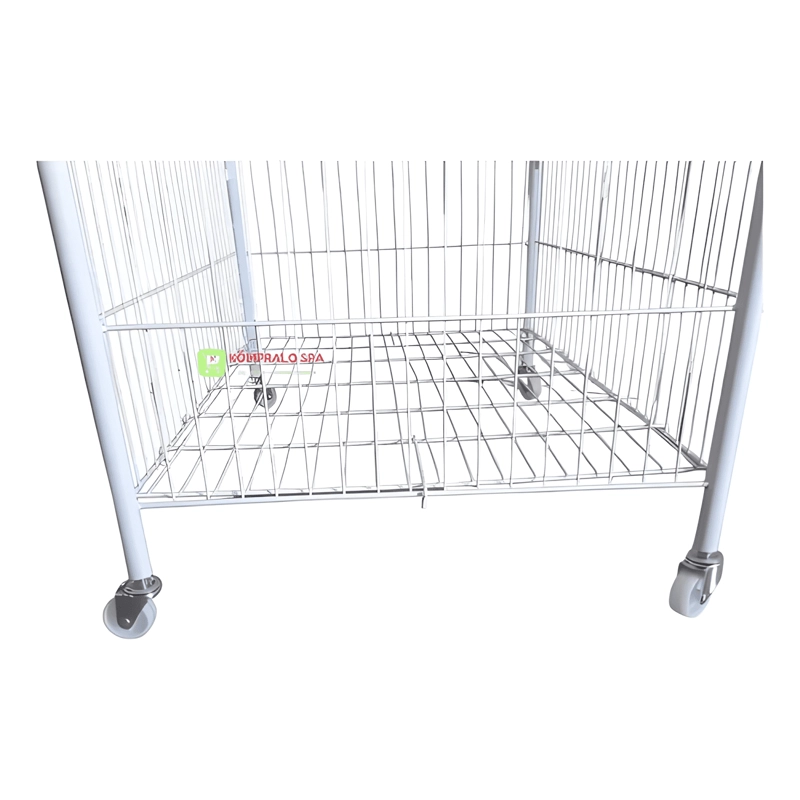 CANASTO CESTA CARRO CON RUEDA GRANDE 90CM BLANCO - 4