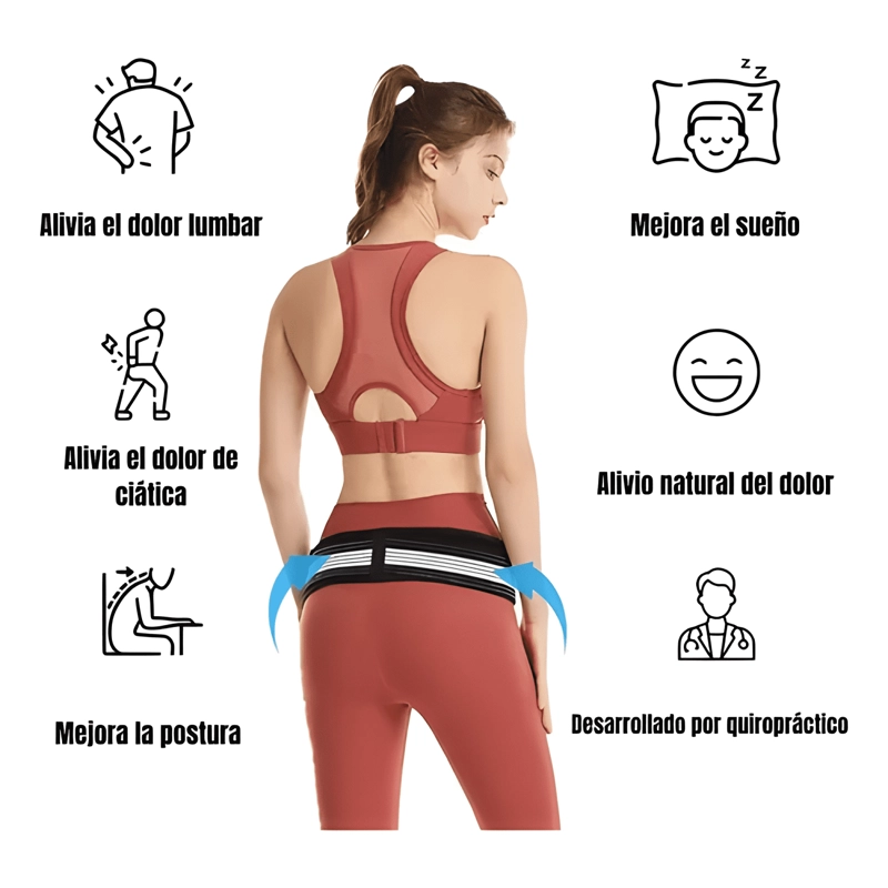 CINTURON DE SOPORTE PARA CINTURA AJUSTABLE LUMBAR - 2