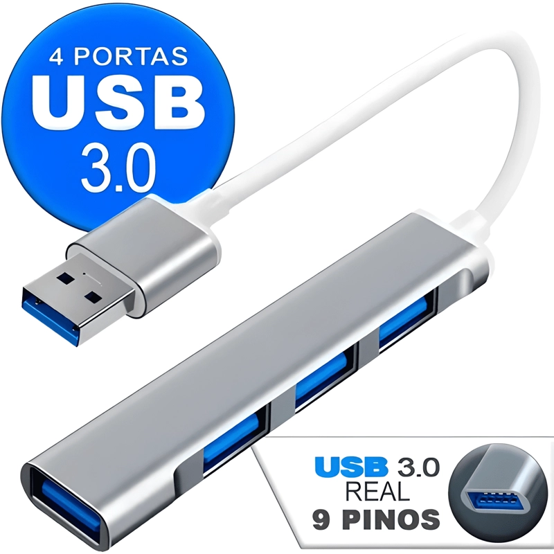 ADAPTADOR HUB USB 3.0 4 PUERTOS ULTRA SLIM CONECTOR USB-A #1 - 1