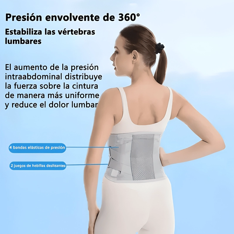 FAJA LUMBAR SOPORTE DE ACERO HERNIA AJUSTABLE TALLA M - 3