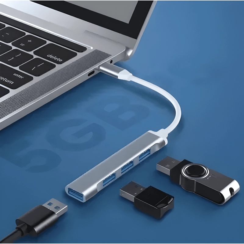 ADAPTADOR EXTENSION HUB TIPO C A 4 PUERTOS USB 3.0 5GBPS #1 - 2