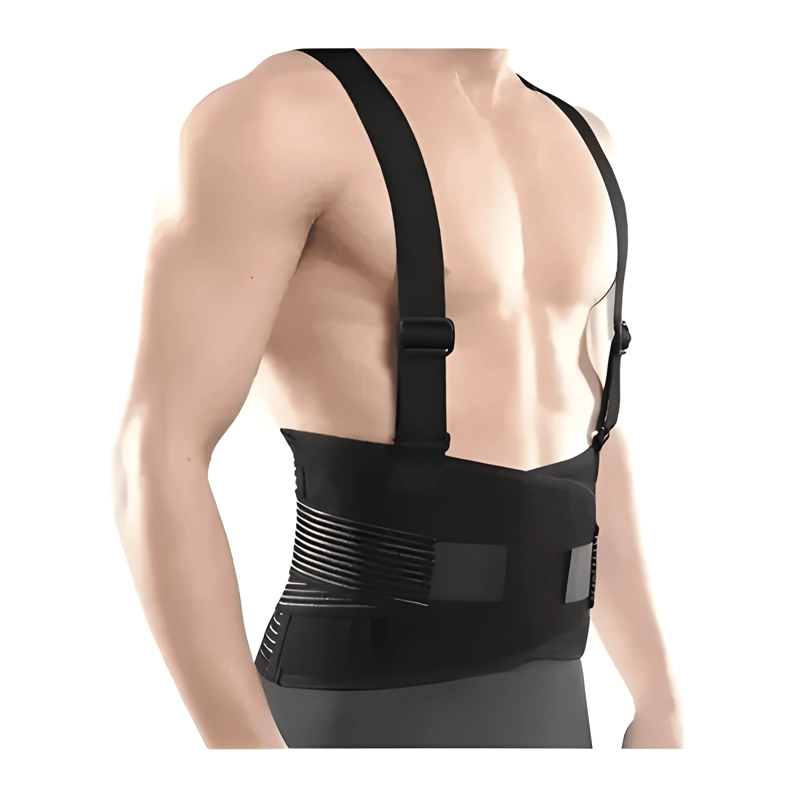 FAJA LUMBAR DE SEGURIDAD HOMBRE TRABAJO PESO TALLA L #19 - 1