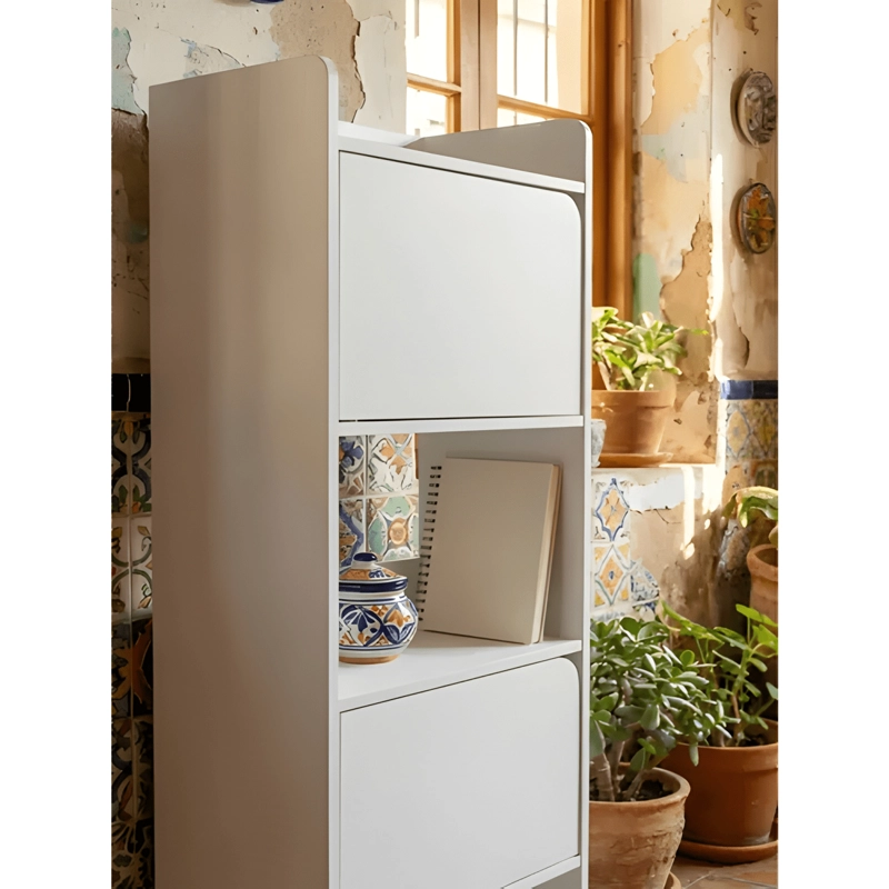 LIBRERO ESTANTERIA 5 NIVELES 2 PUERTAS 42X22X110CM - 2