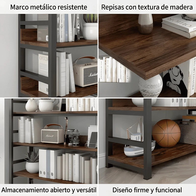 ORGANIZADOR ESTANTE LIVING MULTIFUNCIONAL 80X30X174CM MARRON - 1