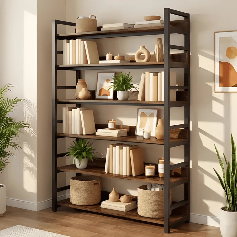 ORGANIZADOR ESTANTE LIVING MULTIFUNCIONAL 80X30X174CM MARRON - 3