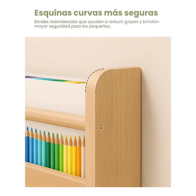 LIBRERO ORGANIZADOR INFANTIL MADERA 4 NIVELES 120X80X10CM #3 - 3