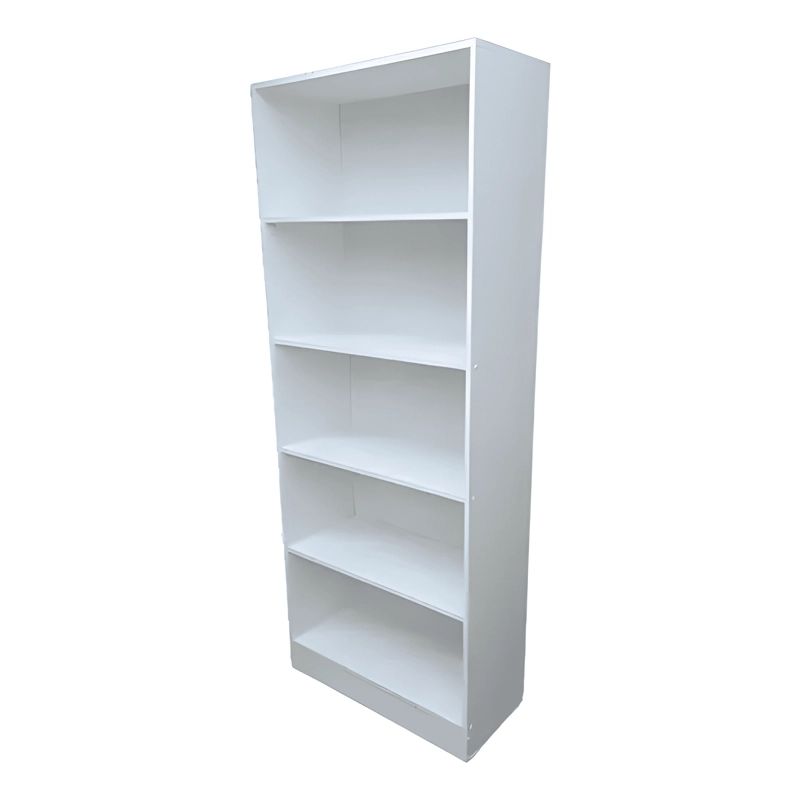 LIBRERO ORGANIZADOR MELAMINA 5 ESTANTES 180 CM BLANCO - 3