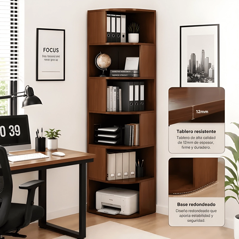 ESTANTE REPISA LIBRERO ESQUINERO ORGANIZADOR 175,7X40X40 #5 - 2