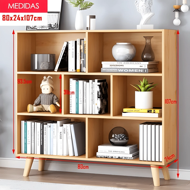 ESTANTE LIBRERO NORDICO BABYMINE 107X80X24 CM MARRON - 2