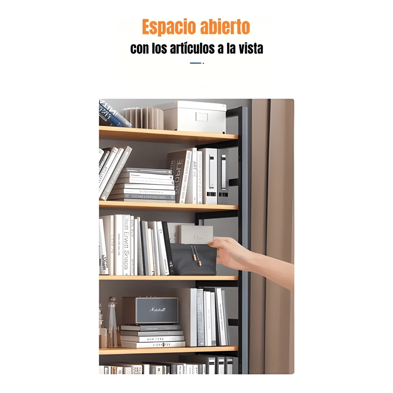 ESTANTE LIBRERO REPISAS 6 NIVELES LUBABYCAS 174CM CAFE - 3