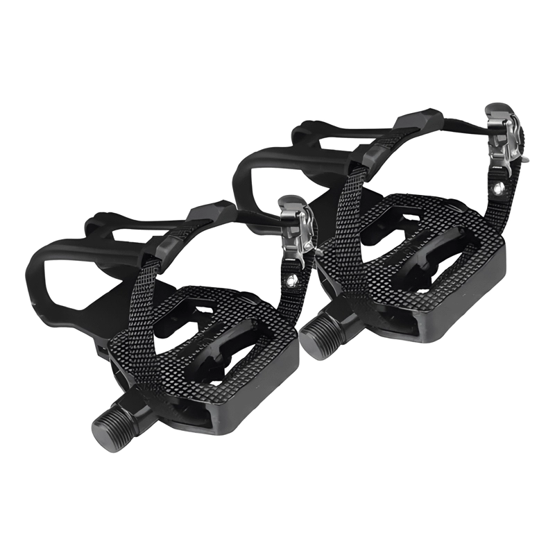 PEDALES PARA BICICLETAS ESTATICAS CON PUNTILLA Y CALAS - 1
