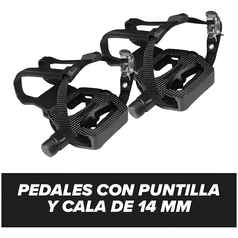 PEDALES PARA BICICLETAS ESTATICAS CON PUNTILLA Y CALAS - 3