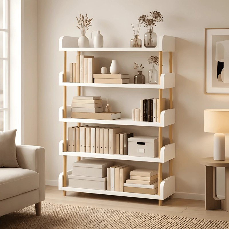 LIBRERO BIBLIOTECA 5 NIVELES DORMITORIO MULTIFUNCIONAL #4 - 3