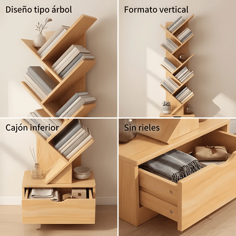 BIBLIOTECA LIBRERO ARBOL ORGANIZADOR DE LIBROS ALTO 120CM #4 - 4