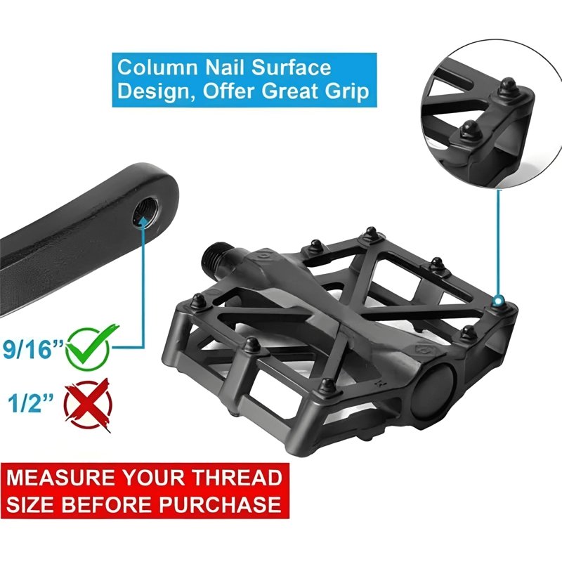 PAR DE PEDALES PARA BICICLETA ALEACION DE ALUMINIO UNIVERSAL - 2