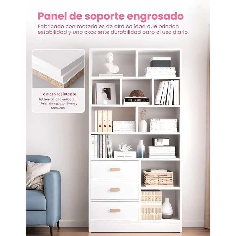 ESTANTE LIBRERO ORGANIZADOR BIBLIOTECA 80X30X180CM #2 - 4
