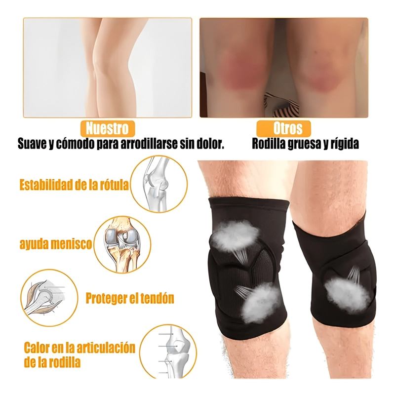 PAR RODILLERAS ELASTICAS CON ALMOHADILLAS DE ESPUMA #1 - 3