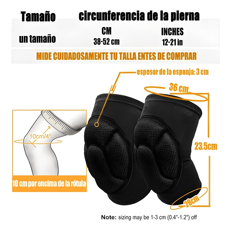 PAR RODILLERAS ELASTICAS CON ALMOHADILLAS DE ESPUMA #1 - 4
