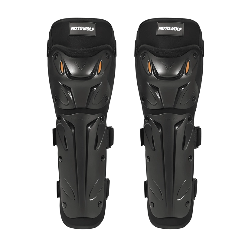 RODILLERAS LARGAS MOTOCICLISMO MOTOWOLF 1010 NEGRAS - 2