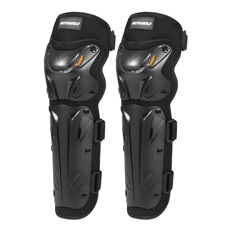 RODILLERAS LARGAS MOTOCICLISMO MOTOWOLF 1010 NEGRAS - 3