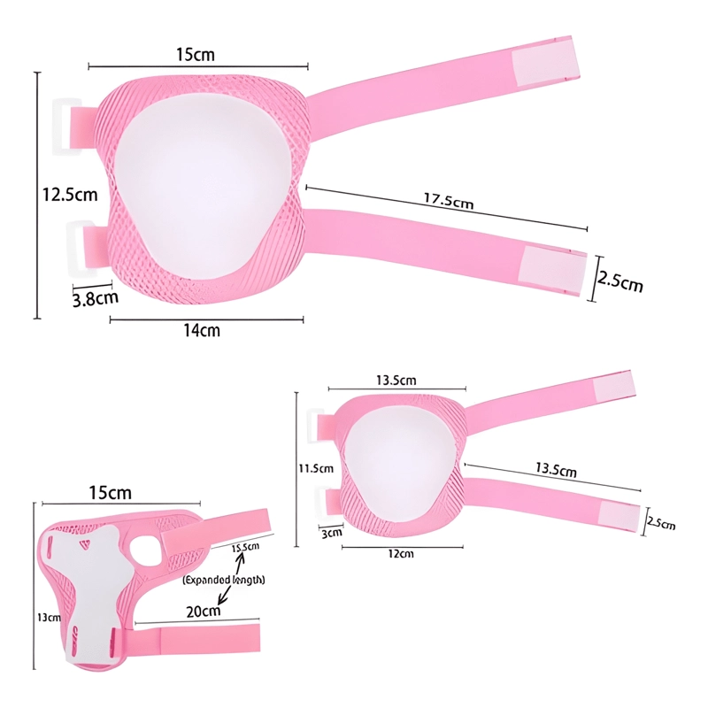 SET PROTECCION NIÑA CASCO RODILLERA CODERA ROSADO - 2