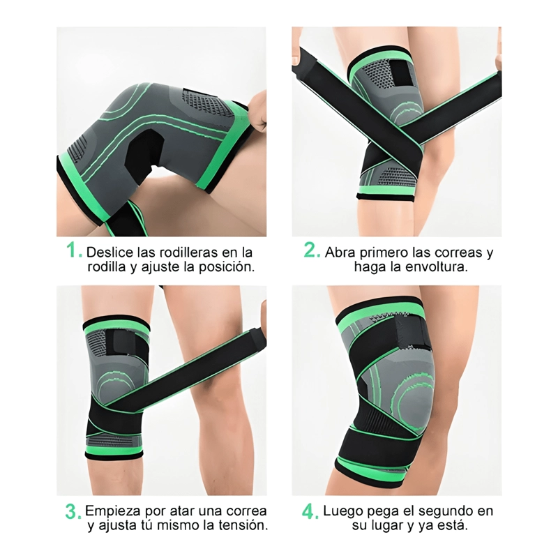 RODILLERA 3D DEPORTIVA DE DOBLE PRESION PARA FITNESS - 1
