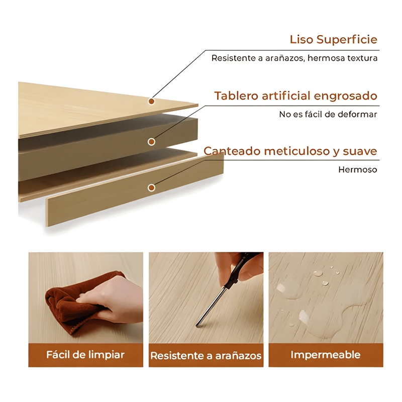 VELADOR MODERNO 2 CAJONES Y 3 NIVELES 100 CM BLANCO - 3