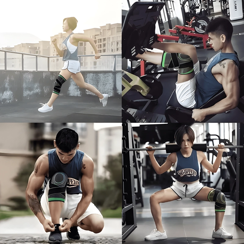 RODILLERA COMPRESION ELASTICA GYM TALLA S VERDE - 4