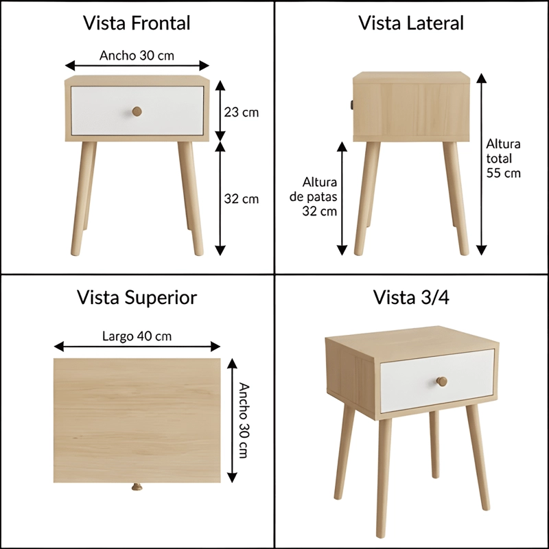 VELADOR CON CAJON BRILLANTE 40X30X55 COLOR SUELA #1 - 1