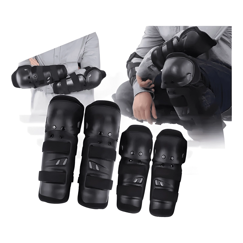 SET RODILLERAS Y CODERAS ECICLOS TALLA M NEGRAS - 2