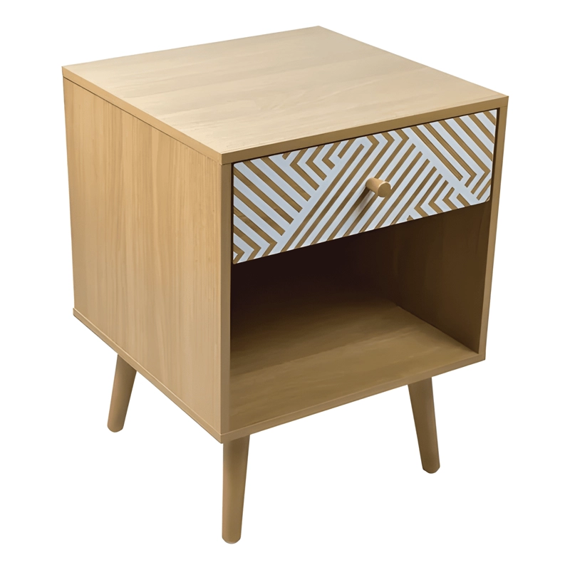VELADOR TOP LIVING MOON MINIMALISTA MODERNO MARRON CLARO - 1