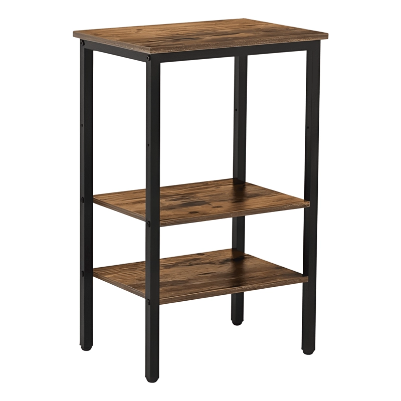 VELADOR GARY RELAN INDUSTRIAL CAJON Y REPISA CAFE  Y NEGRO - 4