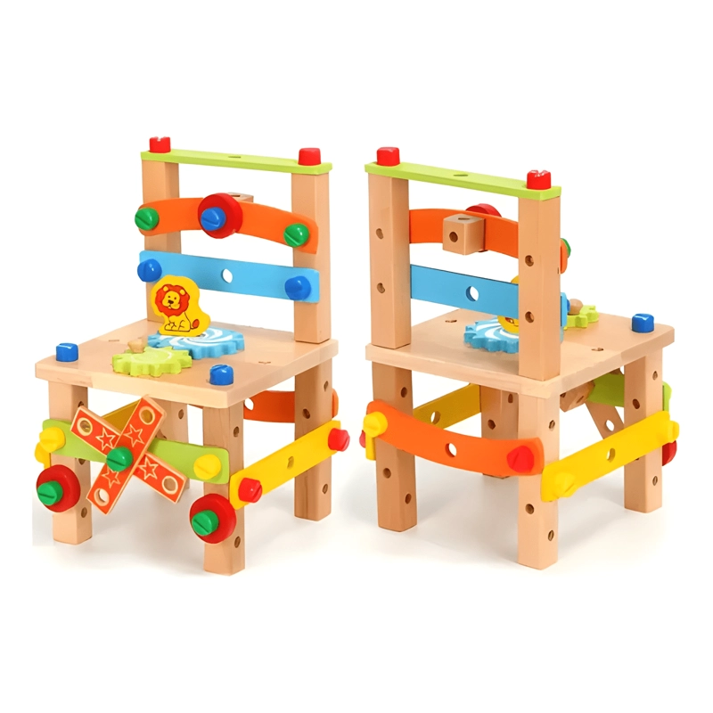 KIT DE HERRAMIENTAS SILLA BANCO ARMABLE PARA NIÑOS - 3