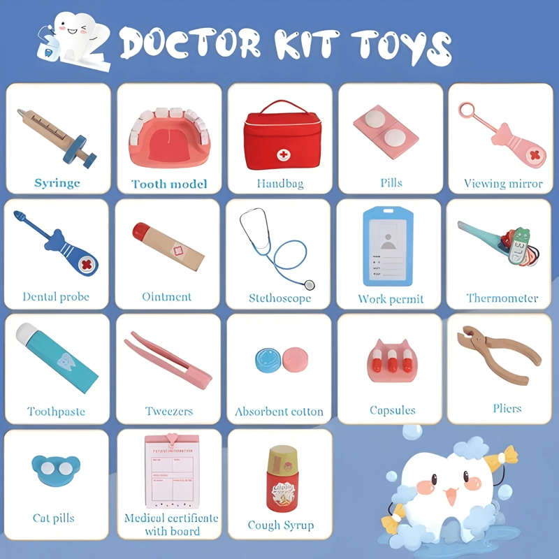 SET JUEGO DE ROLES DOCTOR DENTISTA MADERA PARA NIÑOS #6 - 1