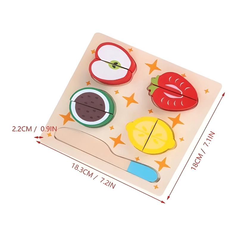 JUGUETE COCINA CORTAR ALIMENTOS MADERA KB-37A-D - 1