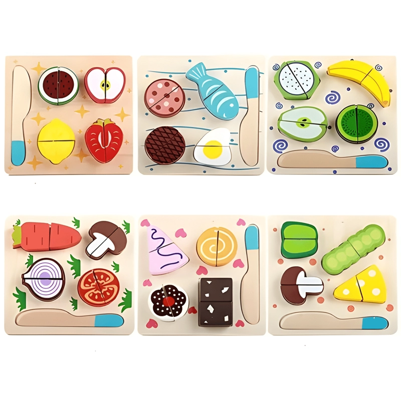 JUGUETE COCINA CORTAR ALIMENTOS MADERA KB-37A-D - 2