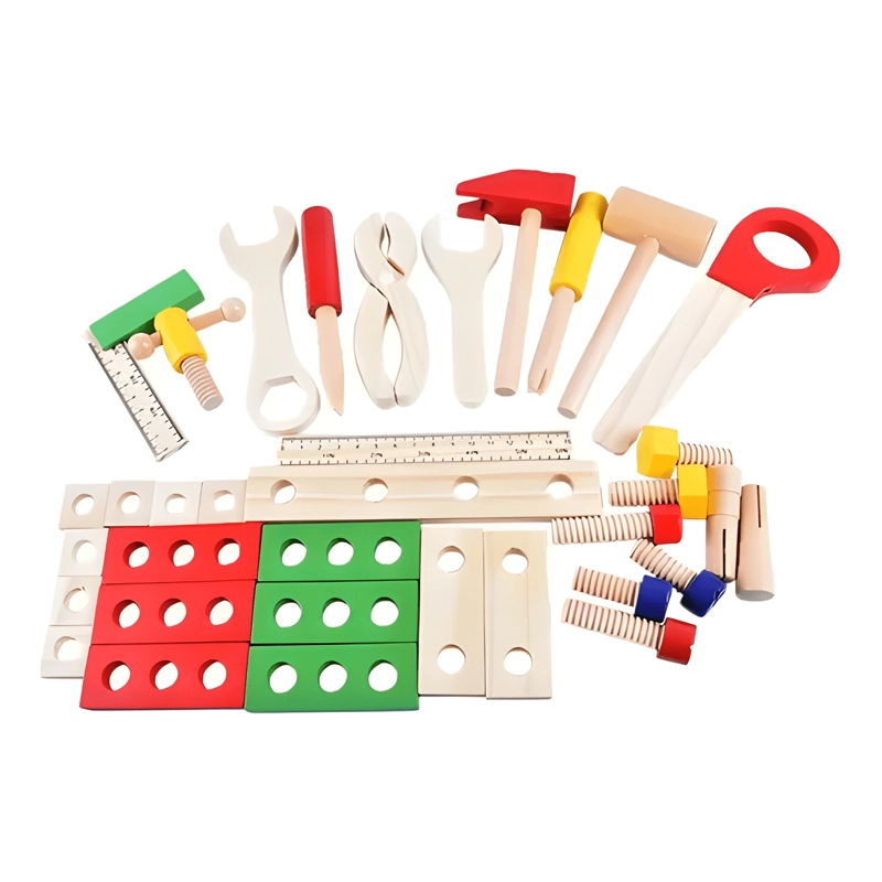 KIT DE HERRAMIENTAS DE MADERA DIDACTICO PARA NIÑOS - 2
