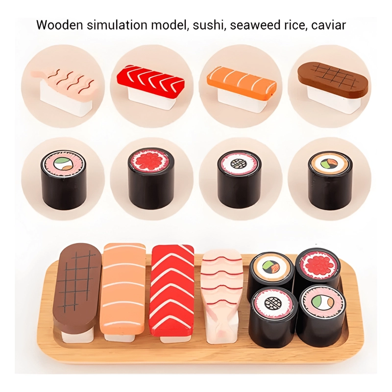 SUSHI DE JUGUETE DE MADERA ALIMENTOS MAGNE TICOS #2 - 2