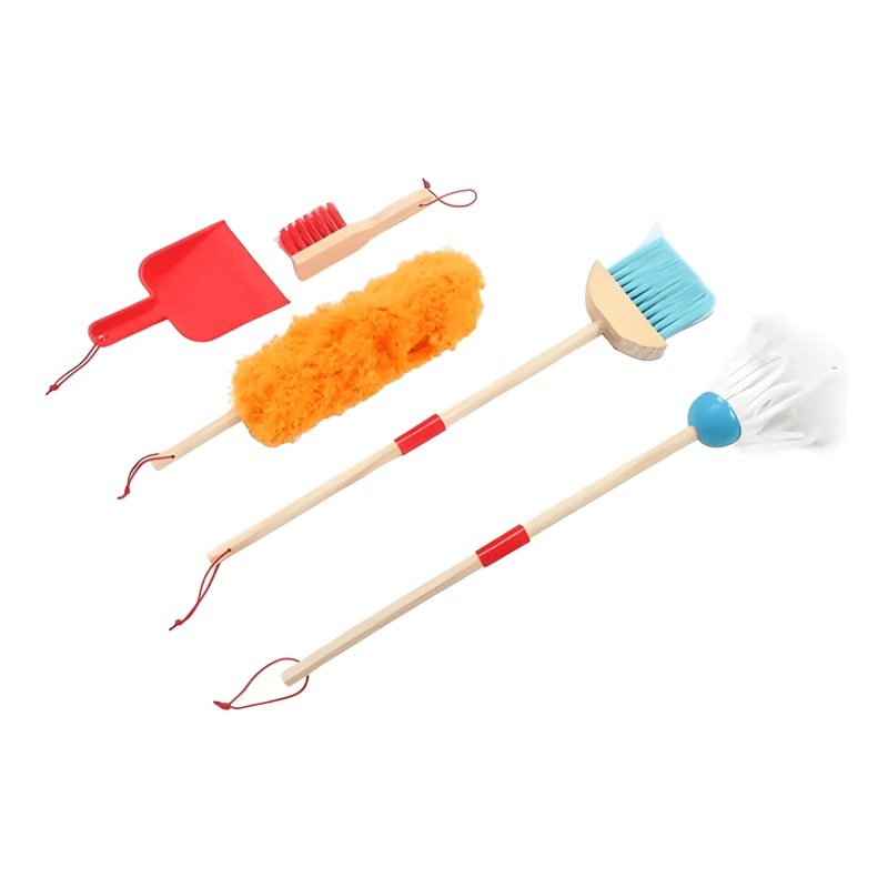 SET DE ASEO MONTESSORI DE MADERA PARA NIÑOS 6 PIEZAS - 1