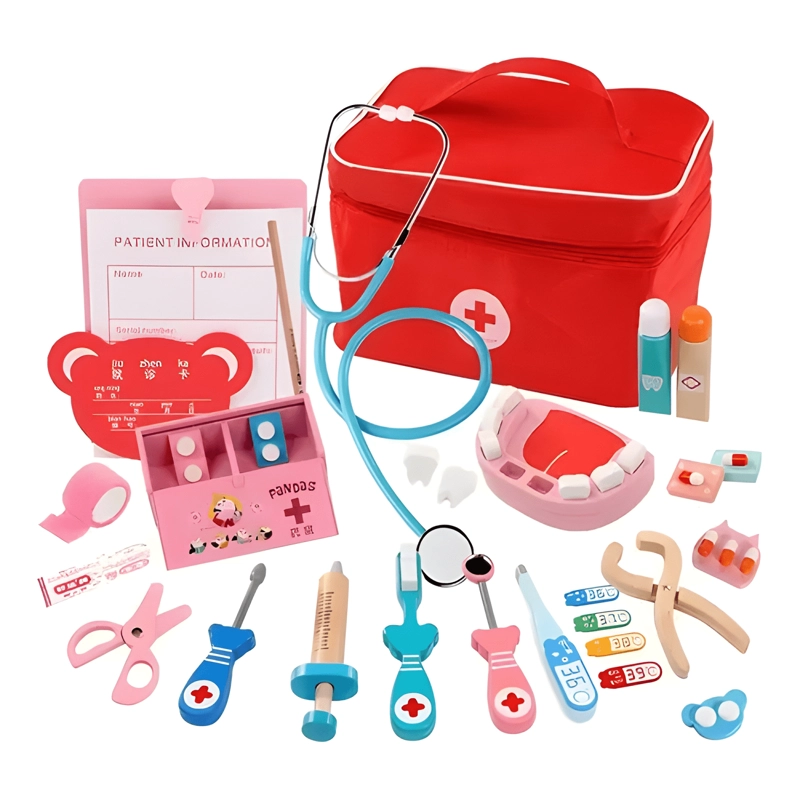 KIT SIMULACION DOCTOR JUEGO DE MADERA PARA NIÑOS - 1