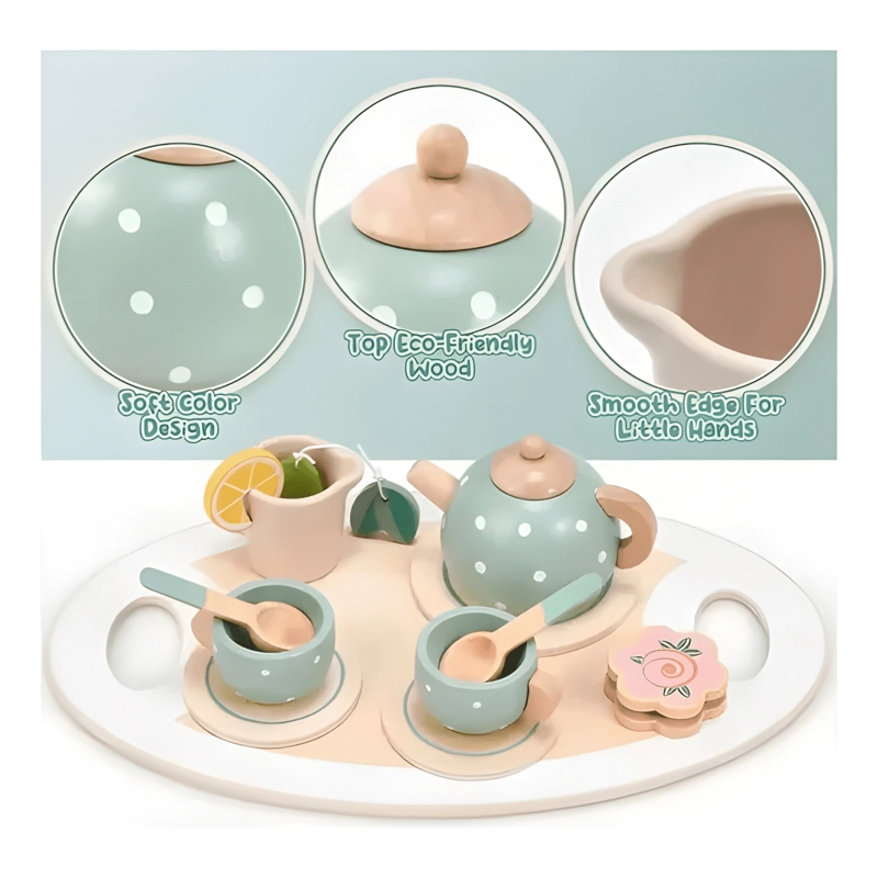 JUEGO TAZAS DE TE  MADERA DIDACTICO GAV IMPORT - 4