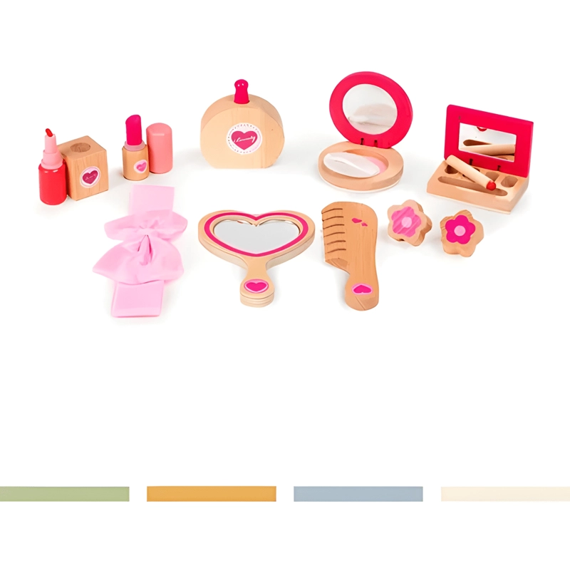 JUEGO DE MAQUILLAJE SET DE BELLEZA MADERA BANDU - 3